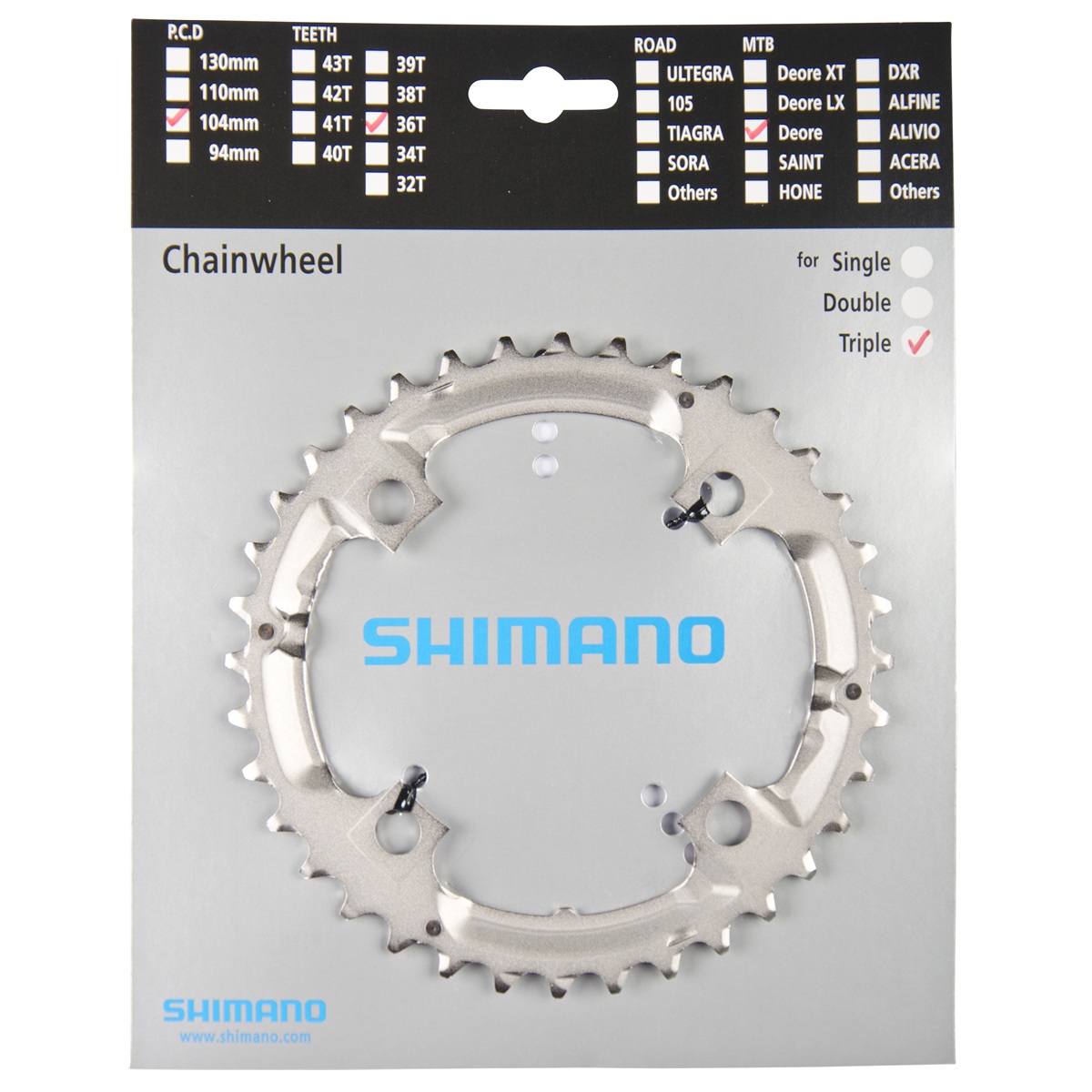 SHIMANO Prevodnik Deore FC-M532 36 zubov