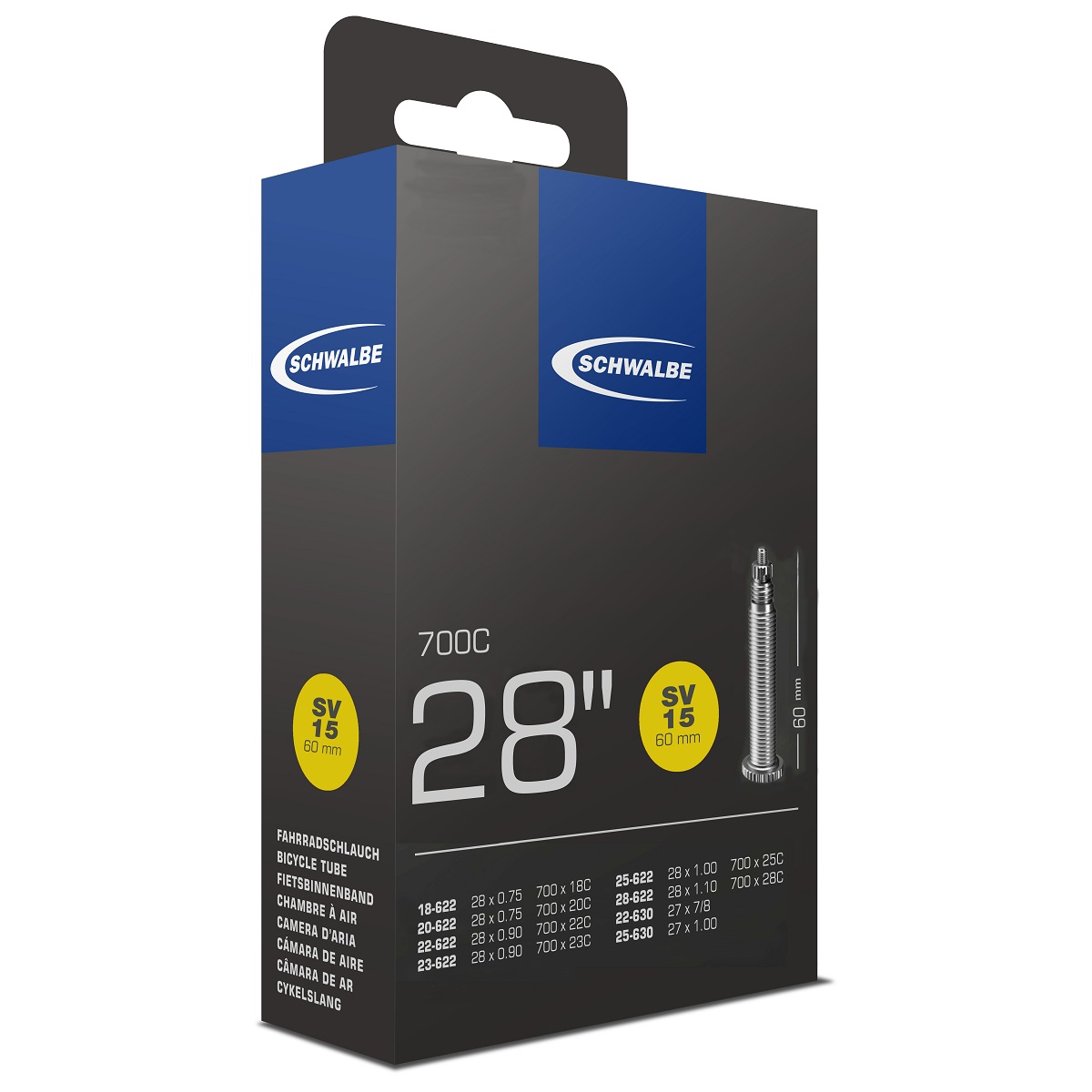 SCHWALBE Duša 700x18/28C FV 60mm 