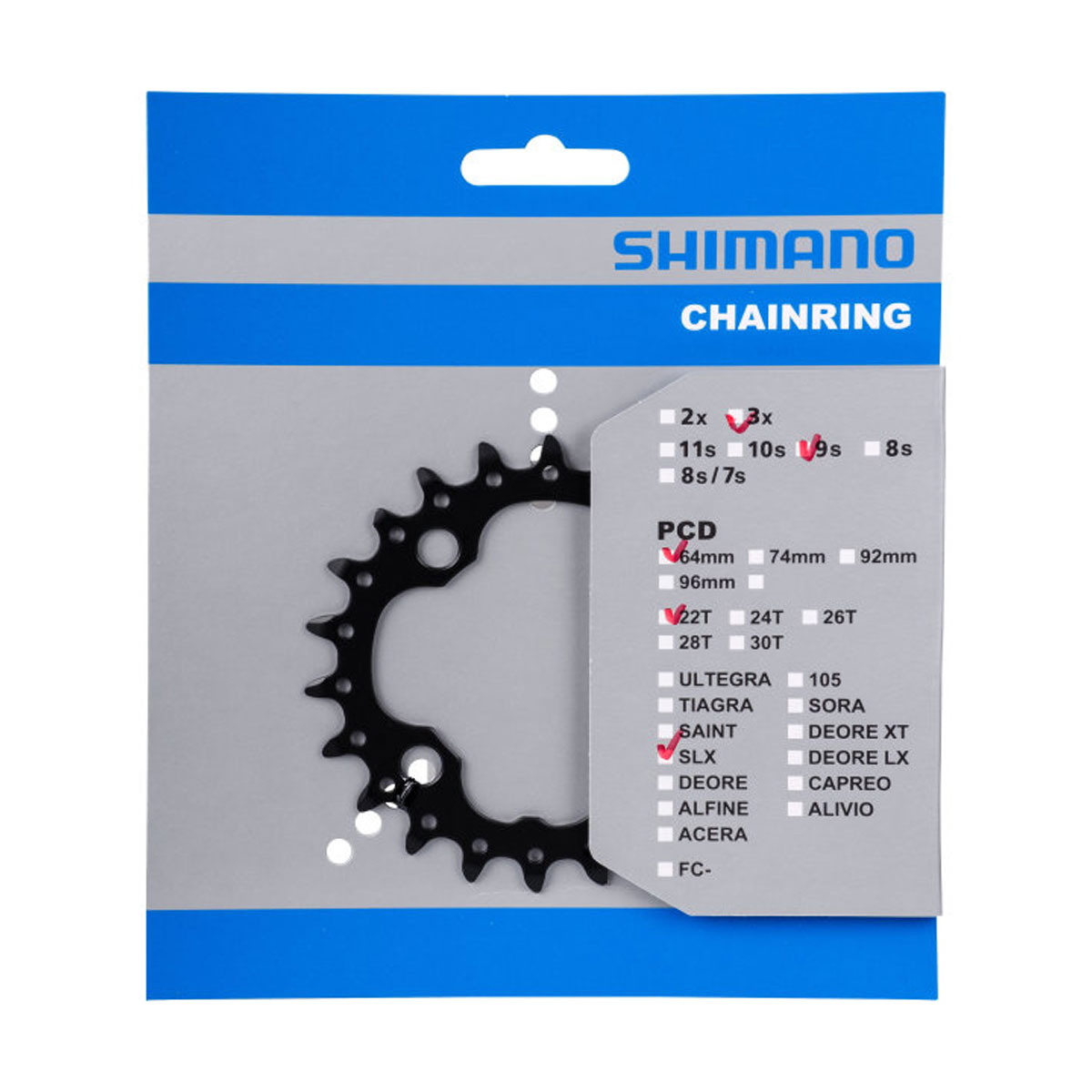 SHIMANO Prevodnik SLX M660 - 10 rýchlostný, 22 zubov