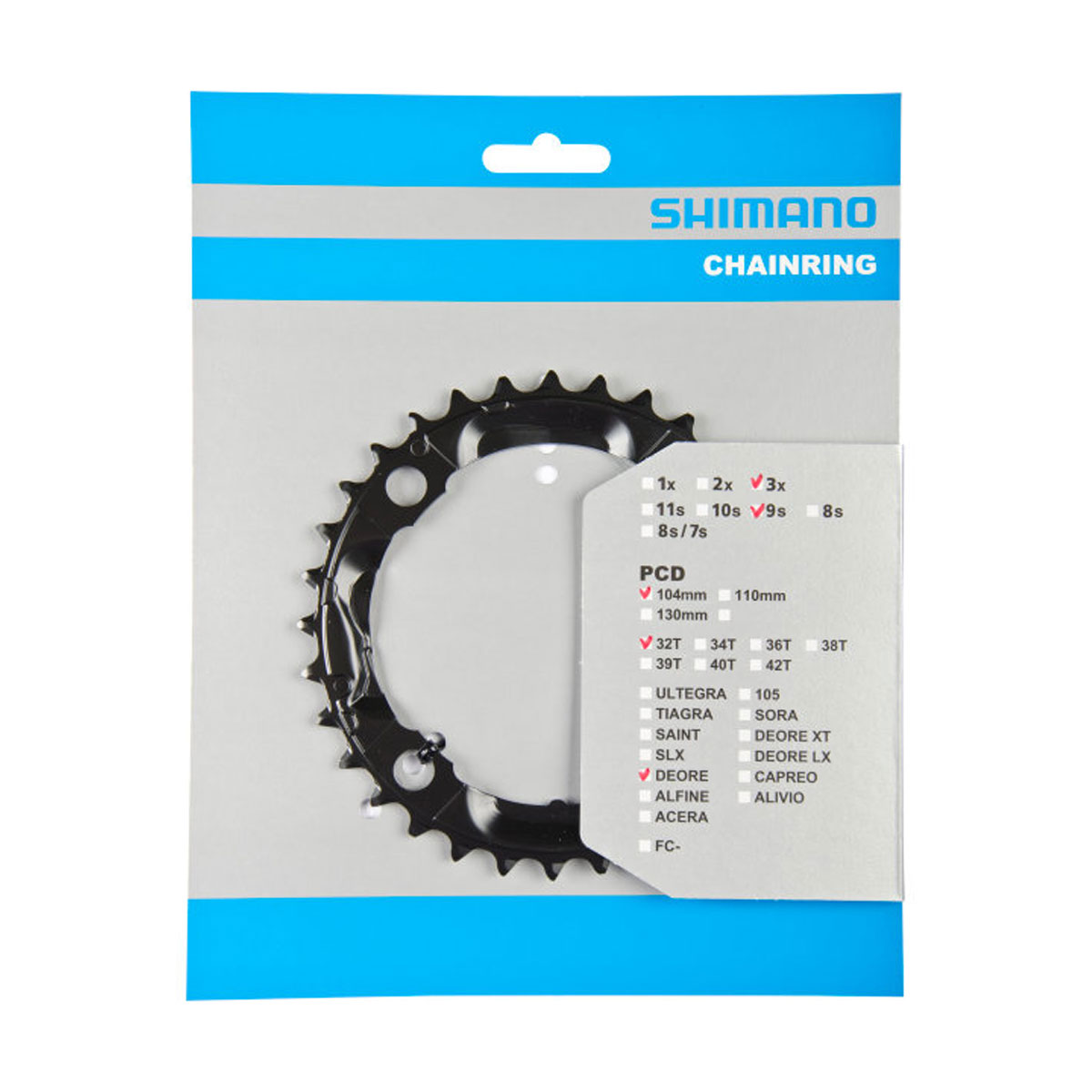 SHIMANO Prevodník Deore M590 - 9 rýchlostný, 32 zubov