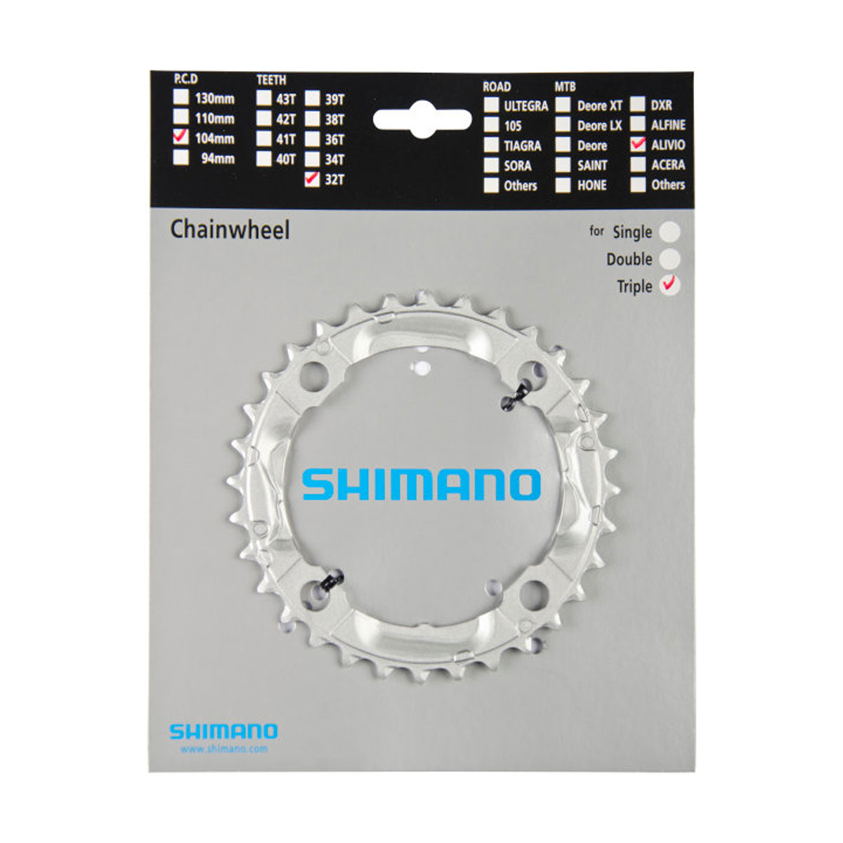 SHIMANO Prevodník Alivio M430 - 9 rýchlostný, 32 zubov