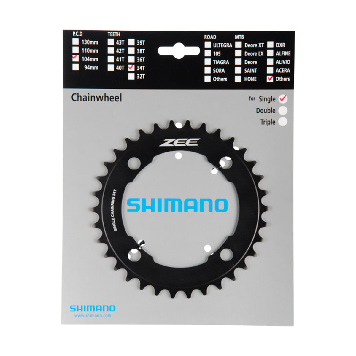 SHIMANO Prevodník ZEE M640 - 10 rýchlostný, 34 zubov